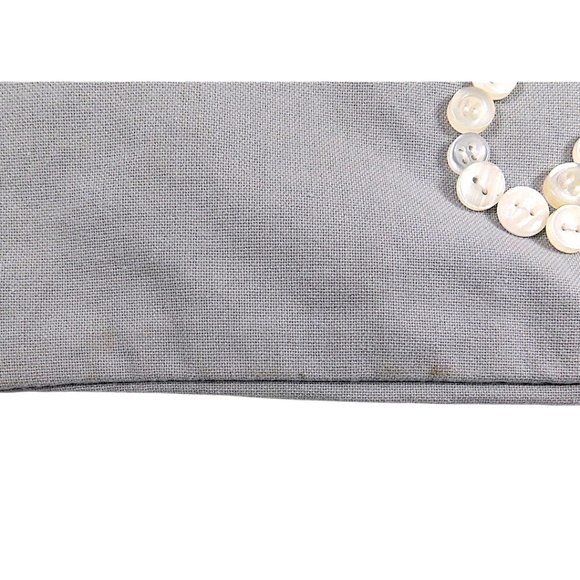 Pottery Barn “Let It Snow” Button Embellished Pillow Cover – Gray, 15x12 - Picture 8 of 8